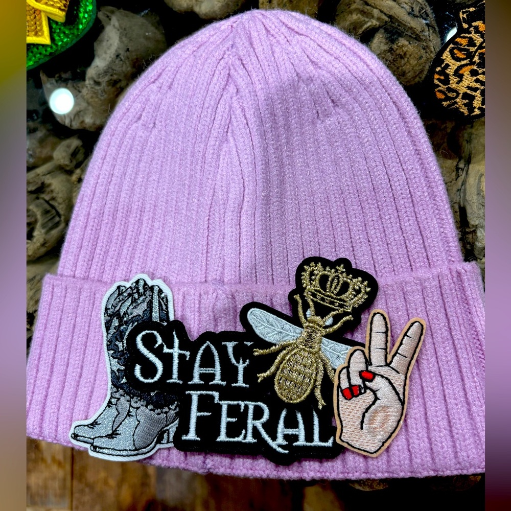 SOLD - Patch Beanie - Message me for a custom order